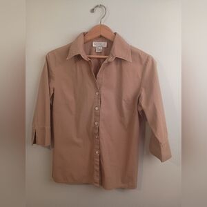 Gemelli- Tan Button-Up Shirt- Size L